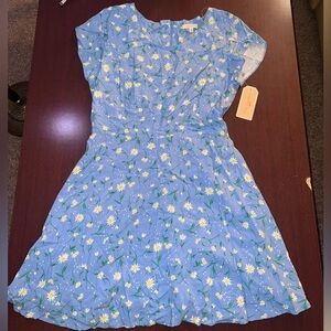 Copper Key Floral Blue Dress